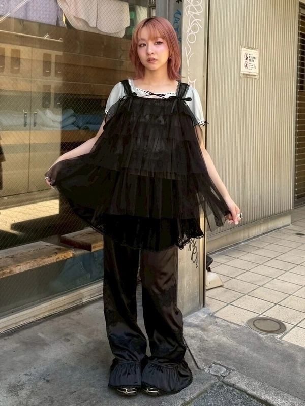 TULLE TIERED BABYDOLL | Candy Stripper（キャンディ ストリッパー