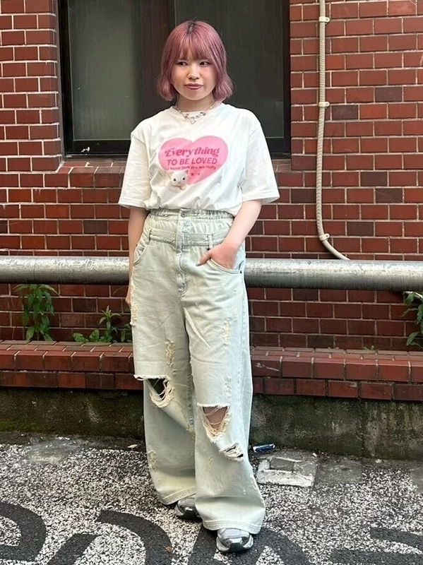 TATTERED LAYERED DENIM PANTS | Candy Stripper（キャンディ