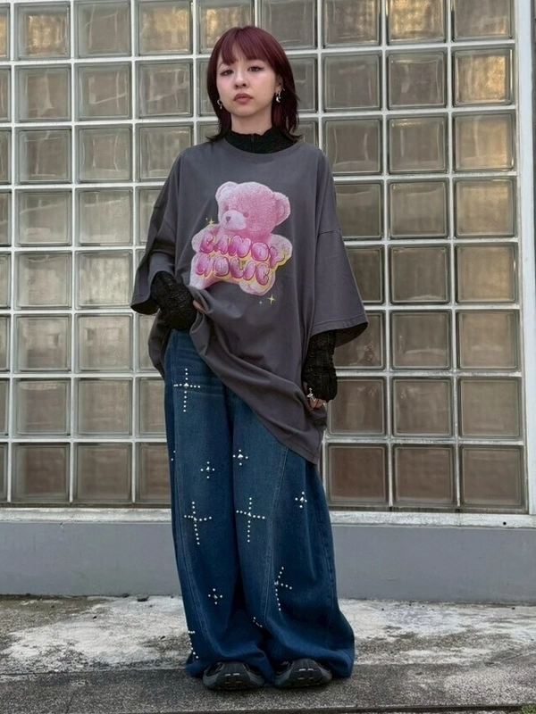 STUDS CURVE DENIM PANTS | Candy Stripper（キャンディ ストリッパー 