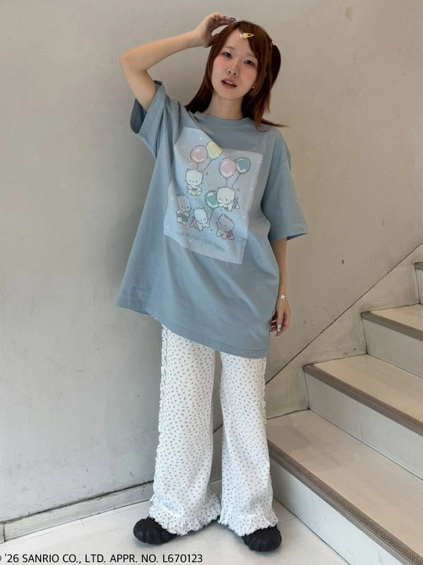 NYA・NI・NYU・NYE・NYON】BALLOON BIG TEE | Candy Stripper